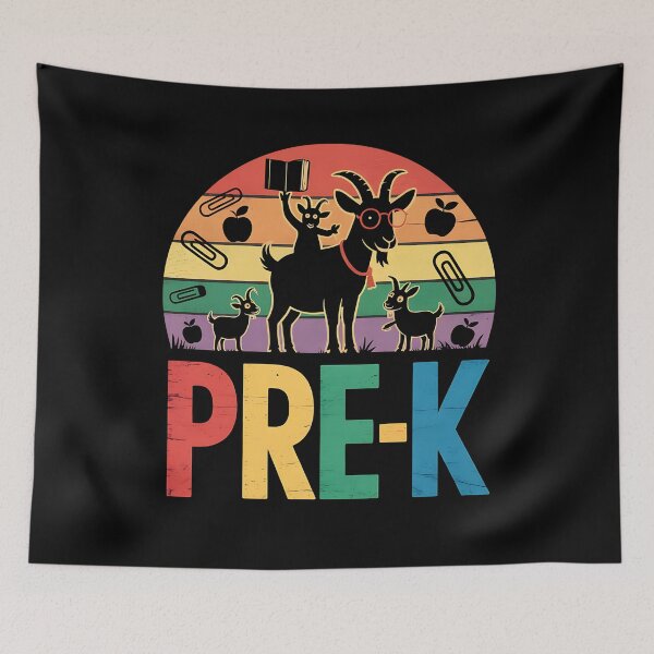 Item preview, Funny Goat Pre-K Back to School Teacher Student designed and sold by BakeryDozen.