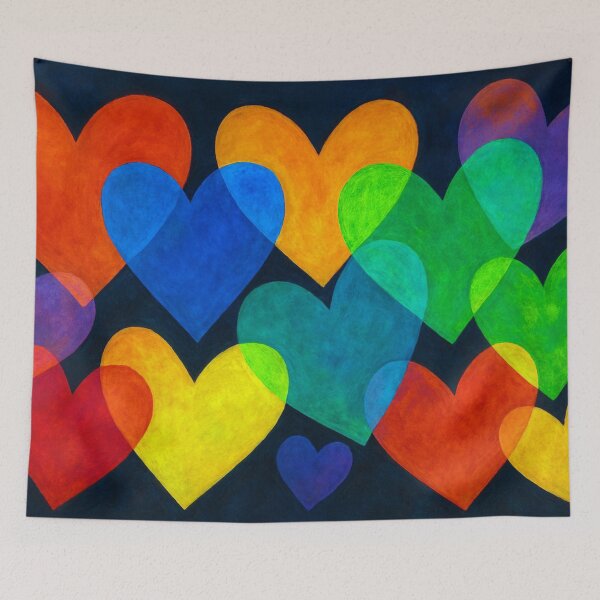 Item preview, Colorful heart play of harmony designed and sold by Sigtrix.
