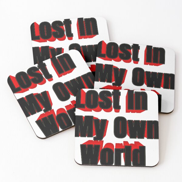 Item preview, Lost In My Own World (black&red) designed and sold by INonsense-SHOP.