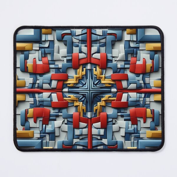Item preview, Irregular Shaped Pattern Blocks of Bright Cheerful Red, Blue and Yellow designed and sold by Digital-Davinci.