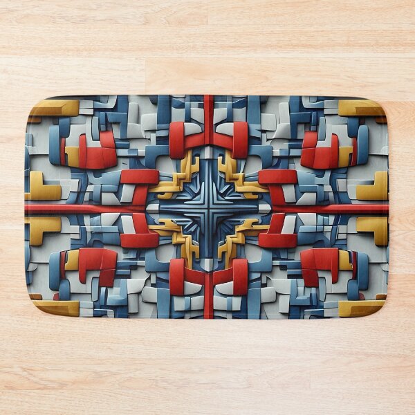 Item preview, Irregular Shaped Pattern Blocks of Bright Cheerful Red, Blue and Yellow designed and sold by Digital-Davinci.