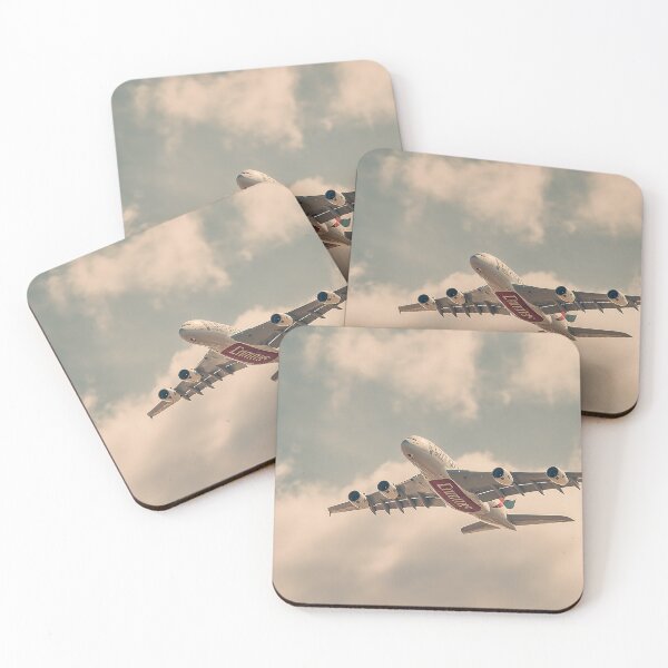Item preview, Emirates A380 Over Ocean Waters designed and sold by Skyframe Aviation.