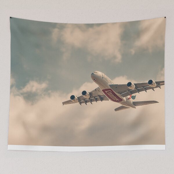 Item preview, Emirates A380 Over Ocean Waters designed and sold by Skyframe Aviation.