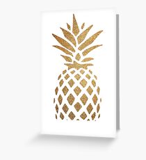 Golden pinapple Greeting Card