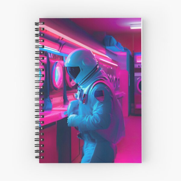 Item preview, The astronaut in the neon laundromat designed and sold by ICONICASTUDIO.