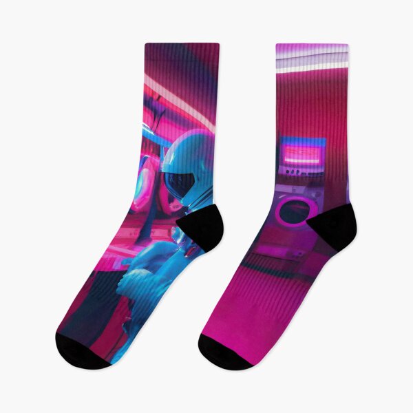 Item preview, The astronaut in the neon laundromat designed and sold by ICONICASTUDIO.