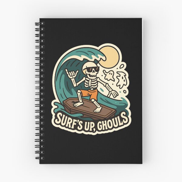 Item preview, Skeleton Surfer Halloween Beach  designed and sold by Cute-Nature.
