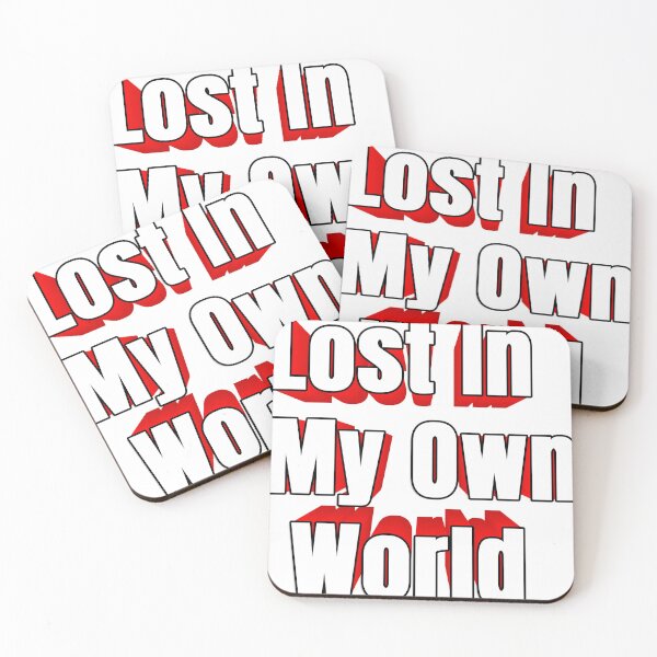 Item preview, Lost In My Own World (white&red) designed and sold by INonsense-SHOP.