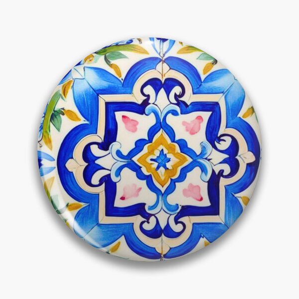 Item preview, Hand-Painted Majolica Roses Pattern designed and sold by Kiki-Hes.