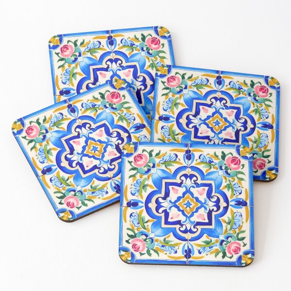 Item preview, Hand-Painted Majolica Roses Pattern designed and sold by Kiki-Hes.