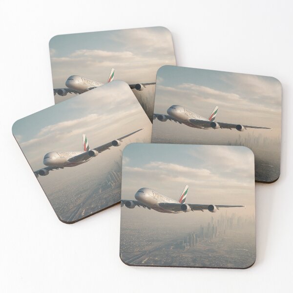 Item preview, Emirates A380 Banking Over the City designed and sold by Skyframe Aviation.