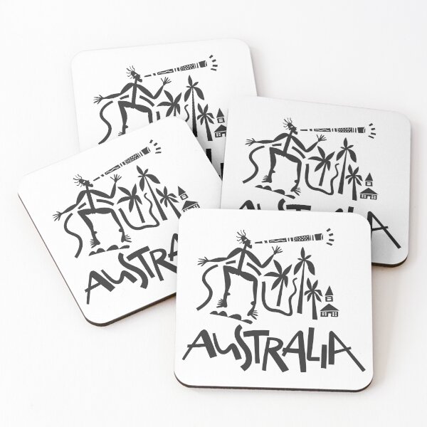 Item preview, Australia Illustration with Didgeridoo Music and Cultural Travel Spirit designed and sold by DuckAndDuckPrints.