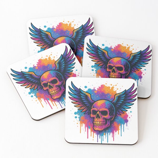 Item preview, Neon Wings – Graffiti Skull Eagle designed and sold by Maggrafi.