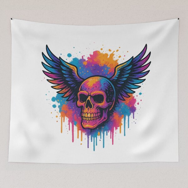 Item preview, Neon Wings – Graffiti Skull Eagle designed and sold by Maggrafi.