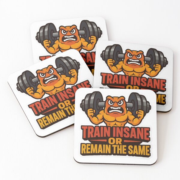 Item preview, Train Insane or Remain the Same | Gym Beast Motivational Sticker designed and sold by Palash Aesthetic Alley.