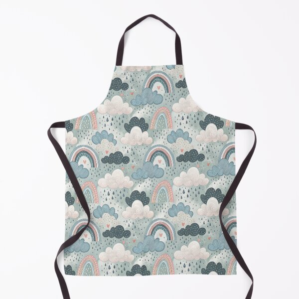 Item preview, A cutesy and romantic pattern of clouds and rainbows designed and sold by Merrylands Artshop.