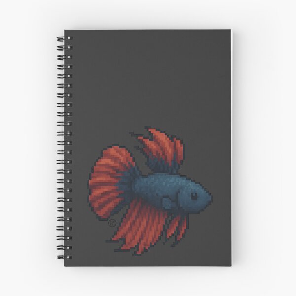 Item preview, Betta Fish - Pixel Art - 8bit graphics 16bit graphics - Retro Fish Art - Black Betta designed and sold by Kabuji Store.