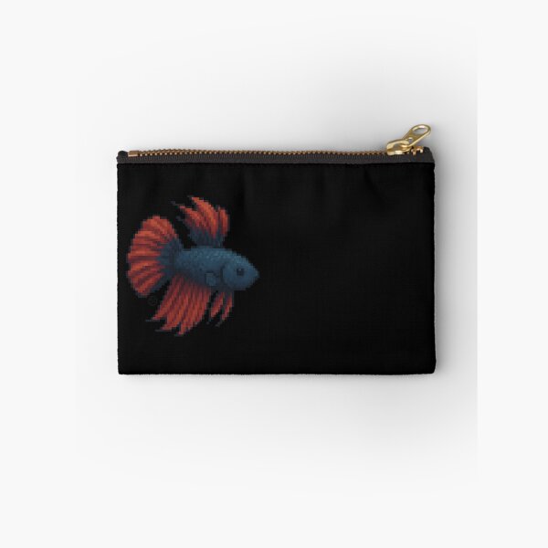 Item preview, Betta Fish - Pixel Art - 8bit graphics 16bit graphics - Retro Fish Art - Black Betta designed and sold by Kabuji Store.