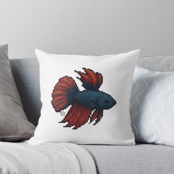 Item preview, Betta Fish - Pixel Art - 8bit graphics 16bit graphics - Retro Fish Art - Black Betta designed and sold by Kabuji Store.