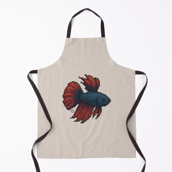 Item preview, Betta Fish - Pixel Art - 8bit graphics 16bit graphics - Retro Fish Art - Black Betta designed and sold by Kabuji Store.
