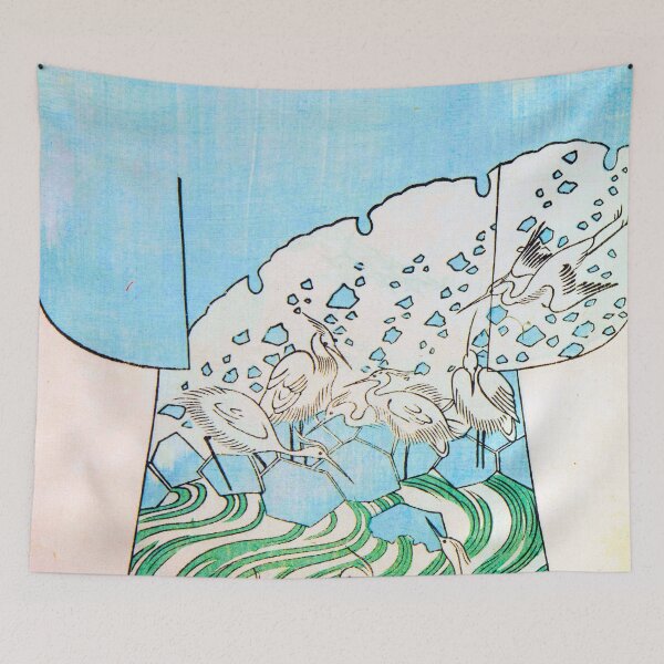 Item preview, Cranes Among Flowing Waters - Enhanced designed and sold by WheelieGdArt.