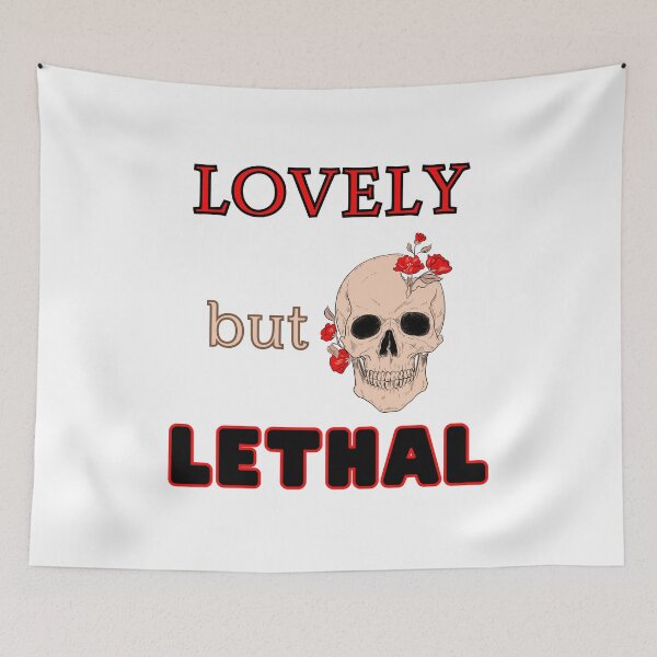 Item preview, Lovely but Lethal Skull with Flowers designed and sold by NewAspect.