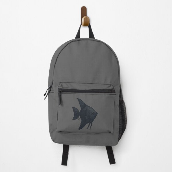 Item preview, Angel Fish - Pixel Art - 8bit graphics 16bit graphics - Retro Fish Art - Black Angelfish designed and sold by Kabuji Store.