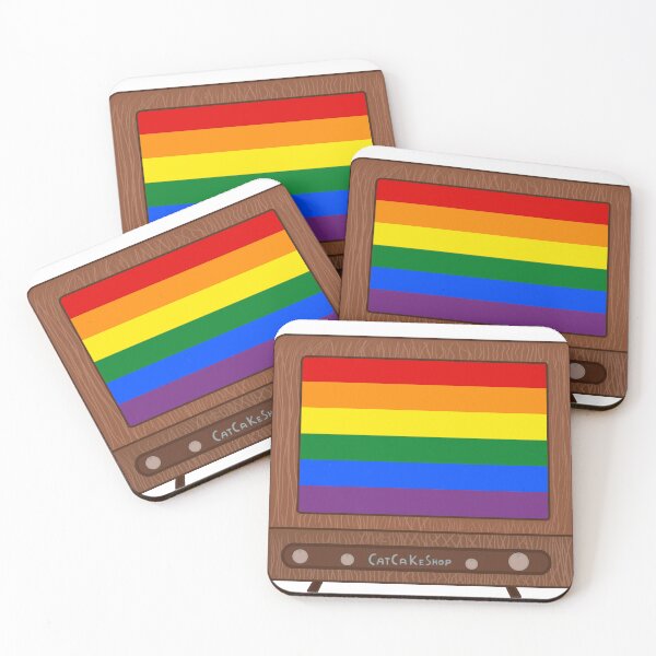 Item preview, TV Glowing in Queer Colors designed and sold by CatCaKeShop.