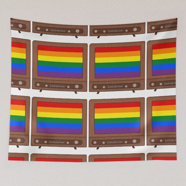Item preview, TV Glowing in Queer Colors designed and sold by CatCaKeShop.