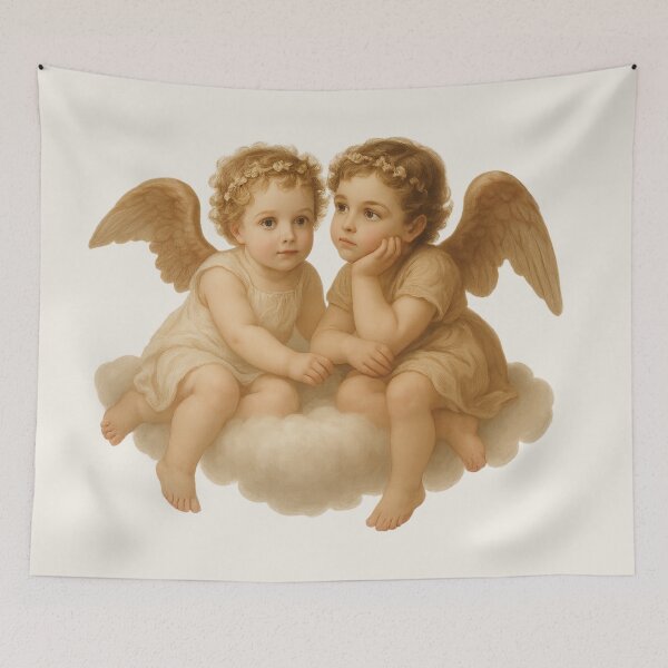 Item preview, Heavenly Cherub Angels on Cloud – Vintage Renaissance Art Design designed and sold by Broken Minimalister.