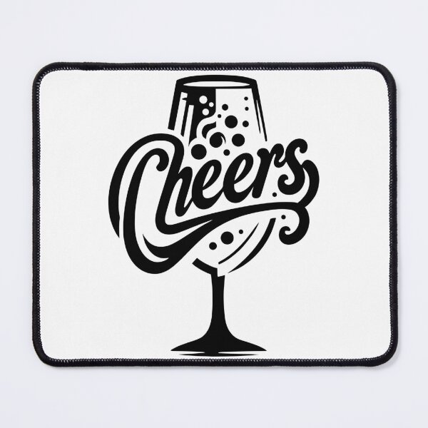 Item preview, Cheers #01 – Minimalist Wine Glass Typography designed and sold by MyAceCrafts.