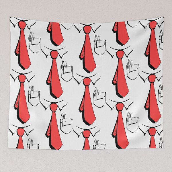 Item preview, Red Necktie Minimalist Illustration – Office Workwear Cartoon designed and sold by graphicnew.