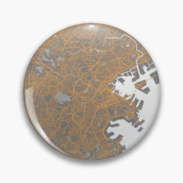 Item preview, Yokohama City Map of Kanagawa, Japan  - Bauhaus designed and sold by deMAP.