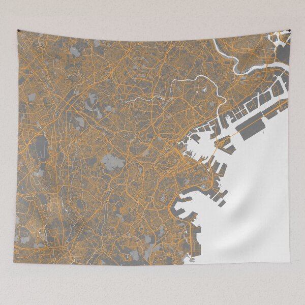 Item preview, Yokohama City Map of Kanagawa, Japan  - Bauhaus designed and sold by deMAP.