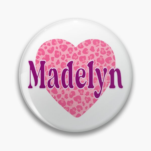 Item preview, Madelyn Name Pink Leopard Heart  designed and sold by Jeallan Designs.