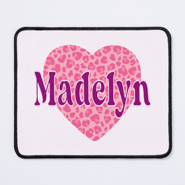 Item preview, Madelyn Name Pink Leopard Heart  designed and sold by Jeallan Designs.