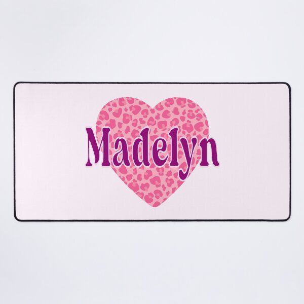 Item preview, Madelyn Name Pink Leopard Heart  designed and sold by Jeallan Designs.