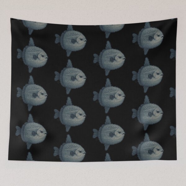 Item preview, Sunfish - Mola Mola - Luna Fish - Pixel Art - 8bit graphics 16bit graphics - Retro Fish Art - Sunfish designed and sold by Kabuji Store.