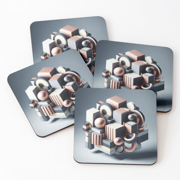Item preview, Modern Abstract Shapes with Depth designed and sold by ashokreddy343.