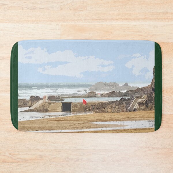 Item preview, Bude Cornwall.  Cornish gift Kernow Travel location poster designed and sold by BarbaraGlebska.