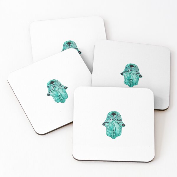 Item preview, Watercolor Green Hamsa, hand of Fatima designed and sold by GwendolynLee.