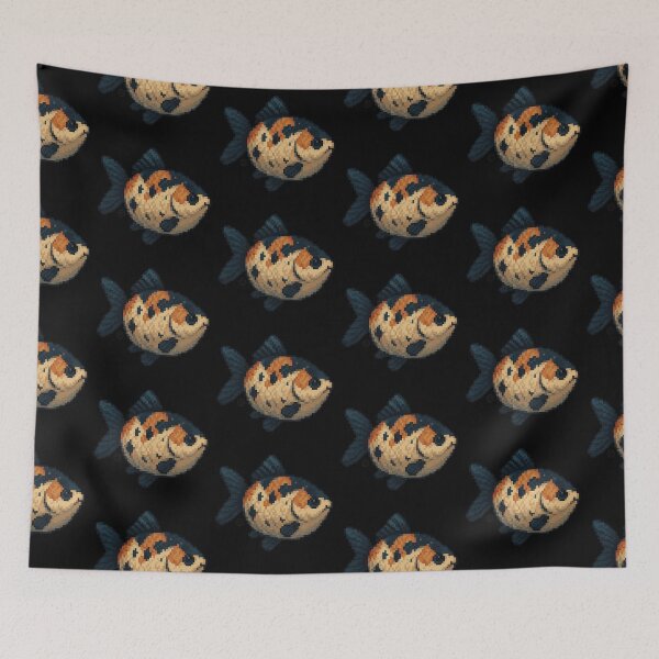 Item preview, Goldfish - Shubunkin Goldfish- Pixel Art - 8bit graphics 16bit graphics - Retro Fish Art designed and sold by Kabuji Store.