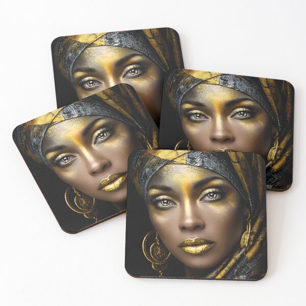 Item preview, Radiant Beauty in Gold and Black Fabric Style Art designed and sold by Artessie.