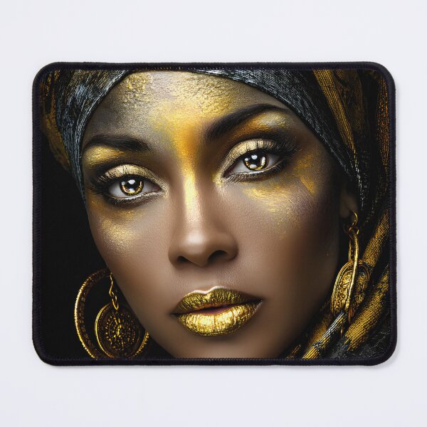 Item preview, Radiant Beauty in Gold and Black Fabric Style Art designed and sold by Artessie.
