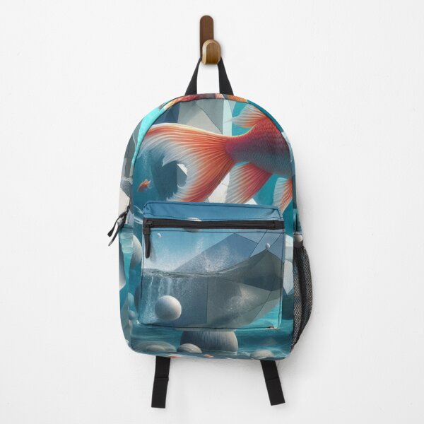 Item preview, Surreal Fish Swimming Through Geometric Portal – Abstract Ocean Design designed and sold by ashokreddy343.