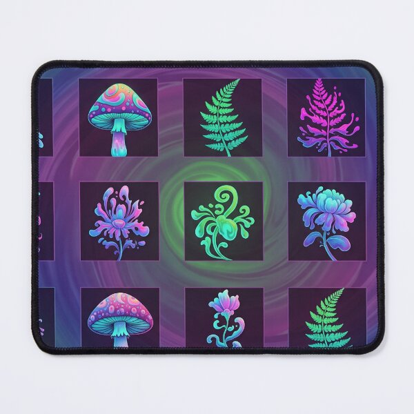 Aperçu de l'œuvre Motif psychédélique sans couture Cottagecore créée et vendue par StickyGuys.