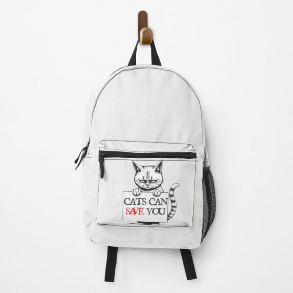 Item preview, Cats Can Save You - funny cat  with sign design designed and sold by Rusifero.