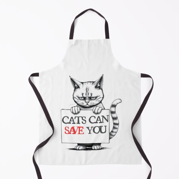 Item preview, Cats Can Save You - funny cat  with sign design designed and sold by Rusifero.