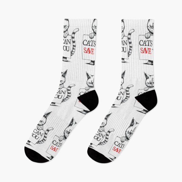 Item preview, Cats Can Save You - funny cat  with sign design designed and sold by Rusifero.