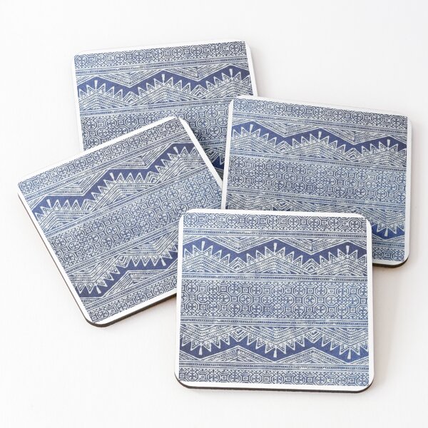 Item preview, Indigo Mountain Tribal Pattern – Modern Ethnic Hmong Inspired Design designed and sold by PimTribe.